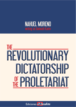 The Revolutionary Dictatorship of the Proletariat