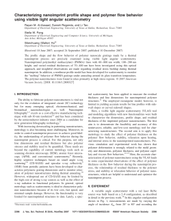 Characterizing nanoimprint profile shape and polymer flow behavior