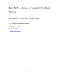 Sahel Rainfall variability and response to Greenhouse Warming