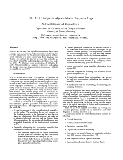 REDLOG: Computer Algebra Meets Computer Logic