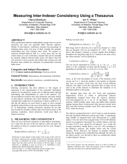 Measuring Inter-Indexer Consistency Using a Thesaurus
