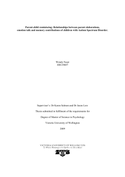 Parent-child reminiscing: Relationships between