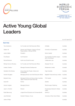 Active Young Global Leaders - WEF