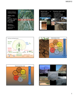 Part 1: Physical, Organic Healthy Soils and Chemical Properties