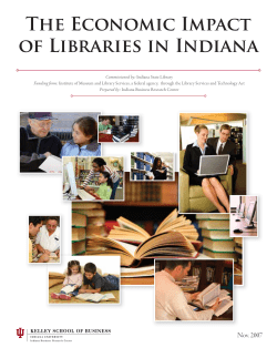 Economic Impact of Libraries - Indiana Business Research Center