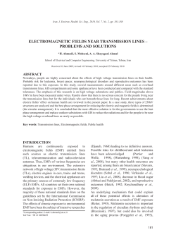 electromagnetic fields near transmission lines