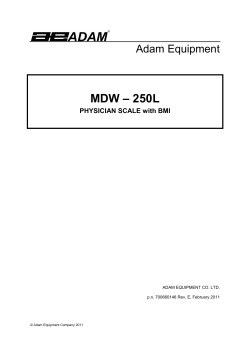 Manual : MDW Digital Physician Scales
