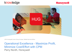 Operational Excellence - Honeywell Process Solutions