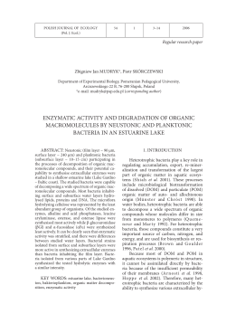 enzymatic activity and degradation of organic macromolecules by