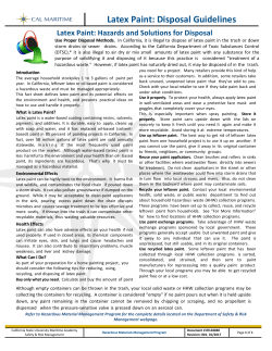 Latex Paint: Disposal Guidelines