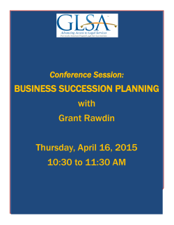 05-Business Succession Planning - Group Legal Services Association