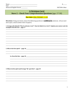 A Christmas Carol Stave 2 &ndash; Check Your Comprehension Questions