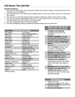 Unit Seven: The Cold War