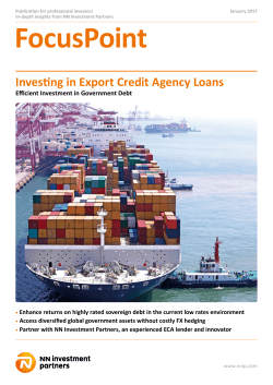 Investing in Export Credit Agency Loans