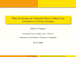 Th&egrave;se de Doctorat de l`Universit&eacute; Pierre et Marie Curie