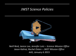 JWST Science Timeline
