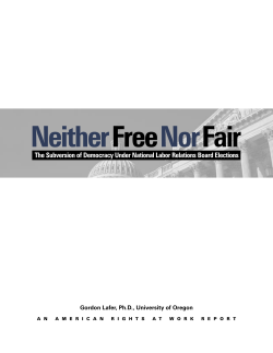 Neither Free Nor Fair: The Subversion of Democracy Under National
