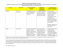 Rebuttable Presumptions - National Council of Juvenile and Family