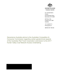 Geoscience Australia advice to the Australian Competition