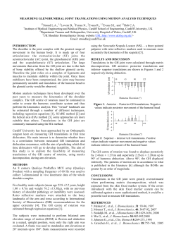Measuring glenohumeral joint translation using motion analysis