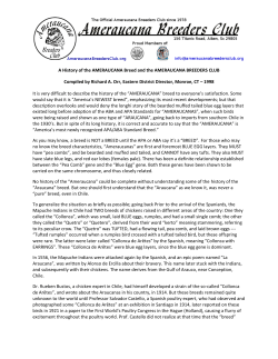 ABC Breed History - Ameraucana Breeders Club