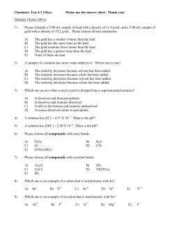 Chemistry Test 4-3