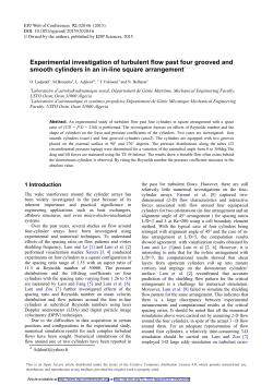 Experimental investigation of turbulent flow past four grooved and