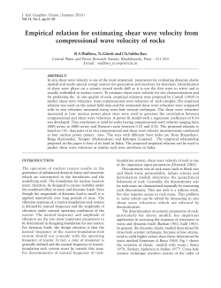 Empirical relation for estimating shear wave velocity