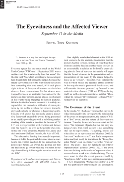 The Eyewitness and the Affected Viewer