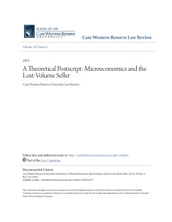 A Theoretical Postscript: Microeconomics and the Lost