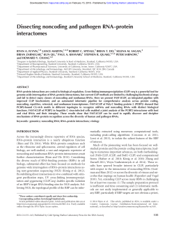 Dissecting noncoding and pathogen RNA&ndash;protein