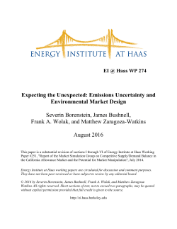 Emissions Uncertainty and Environmental Market Design