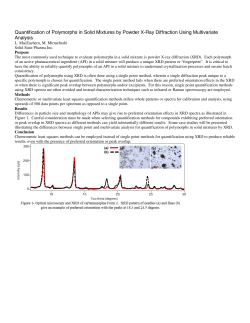 Quantification of Polymorphs in Solid Mixtures by Powder X