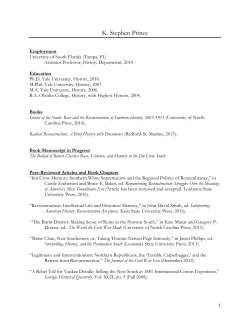 Curriculum Vitae - USF :: Department of History