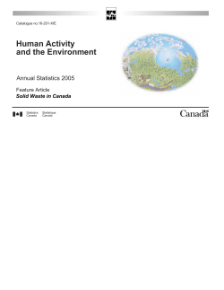 Human Activity and the Environment