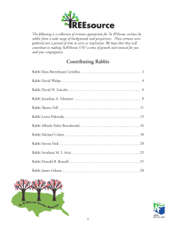 Contributing Rabbis - Conservation International