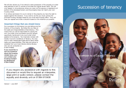 Succession of tenancy A5