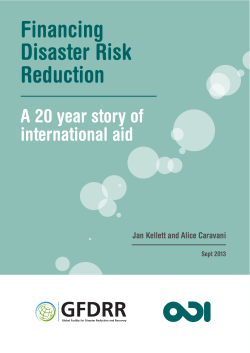 Financing Disaster Risk Reduction: A 20 year story of international