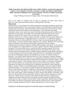 Ability Expectation and Ableism Studies - CNS-ASU