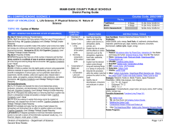 Science MJScience Pacing Guide - Central Region Office