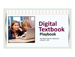 Digital Textbook Playbook