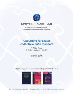 Accounting for Leases Under New FASB Standard