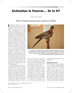 Extinction Is Forever… Or Is It?