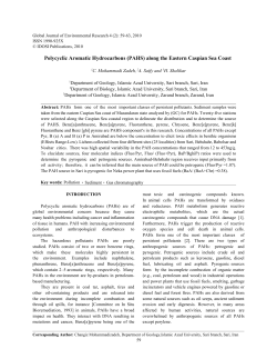 Polycyclic Aromatic Hydrocarbons (PAHS) along