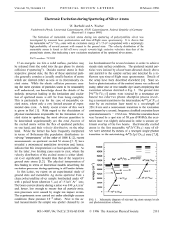 Electronic Excitation during Sputtering of Silver Atoms