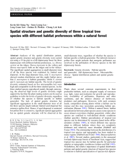 Spatial structure and genetic diversity of three tropical tree species