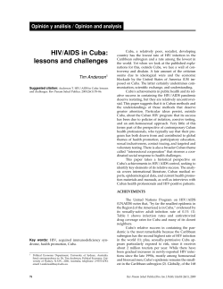 HIV/AIDS in Cuba: lessons and challenges