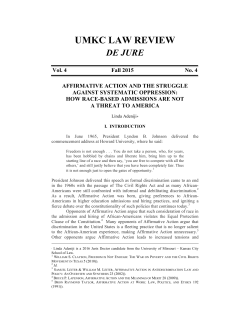 Affirmative Action and the Struggle Against