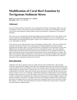 Modification of Coral Reef Zonation by Terrigenous Sediment Stress
