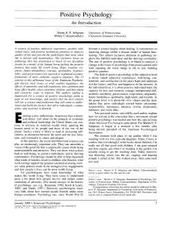 Positive Psychology